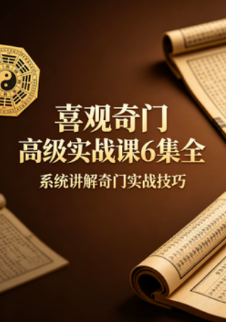 喜观奇门高级实战课6集全(疾病健康+婚姻感情+事业财运全解析)