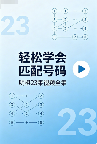 明棋《轻松学会匹配号码》23集视频全集(八星数组生克制化+号码调御避坑指南)