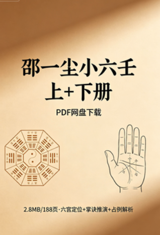 邵一尘小六壬上+下册PDF网盘下载(2.8MB/188页·六宫定位+掌诀推演+占例解析)