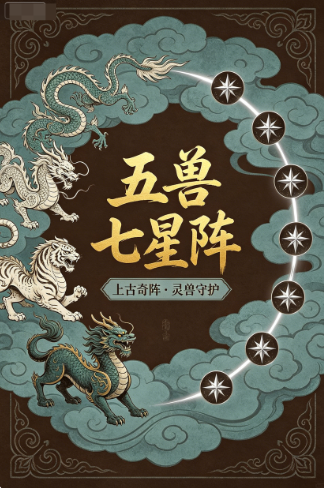 五兽七星阵PDF网盘下载(2页·青龙白虎朱雀玄武狮子·内外罡气合一修法)