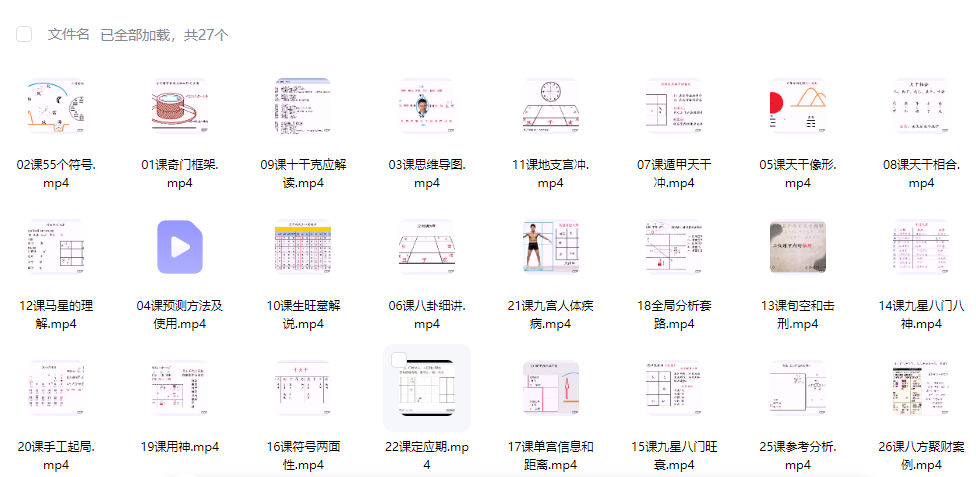 叶鸿升《奇门遁甲视频课27讲》