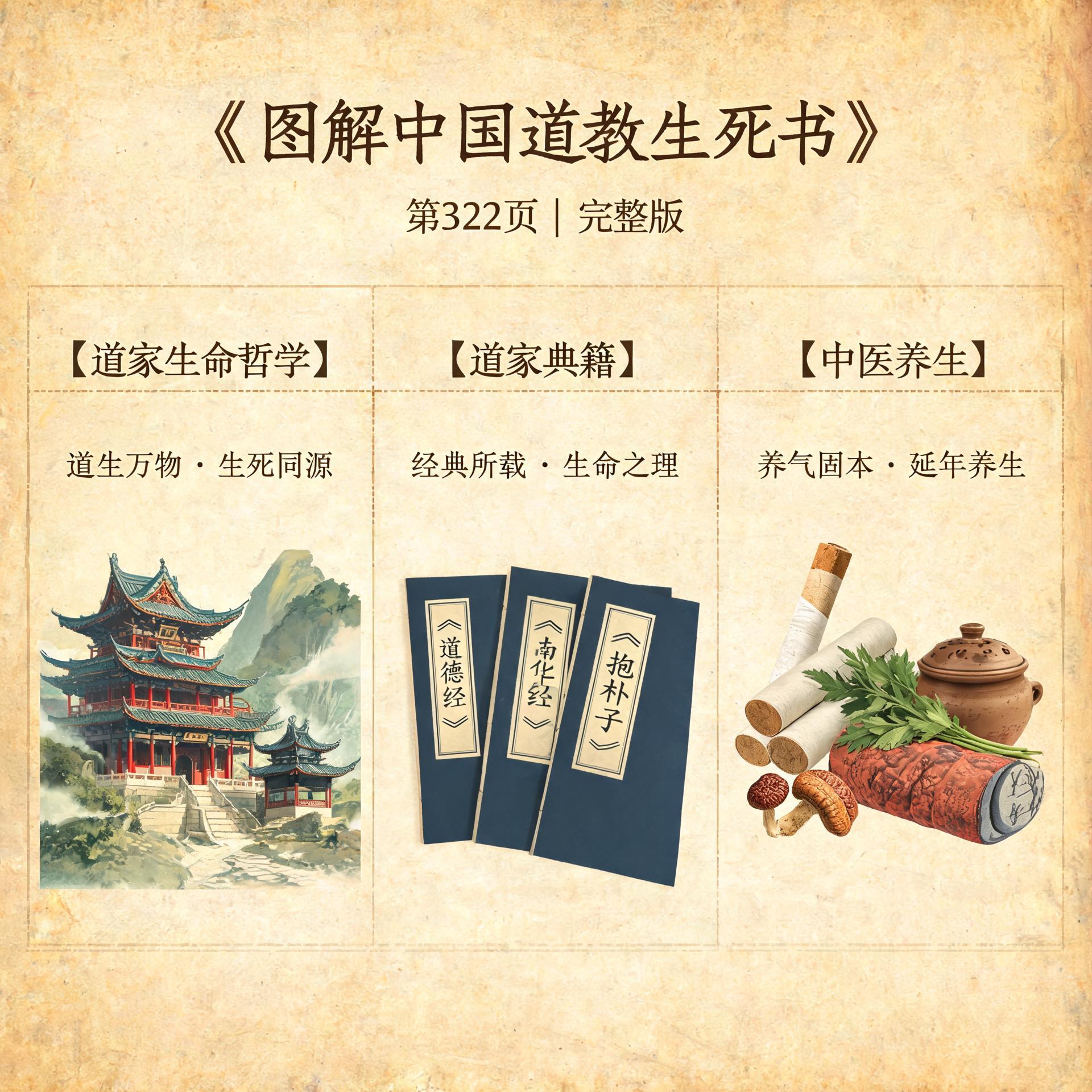 《图解中国道教生死书》PDF 322页完整版，深入解读道家的生命哲学