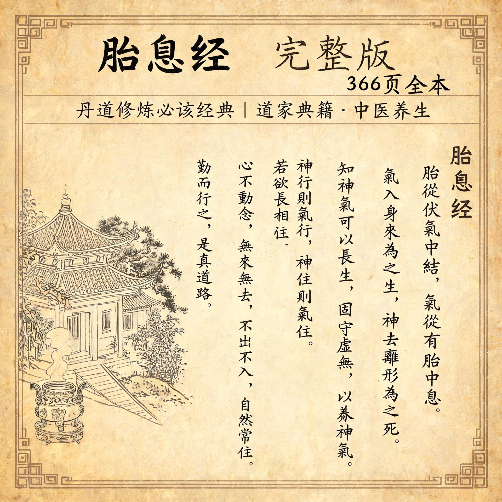 《胎息经》完整版PDF（366页全本），丹道修炼必读经典