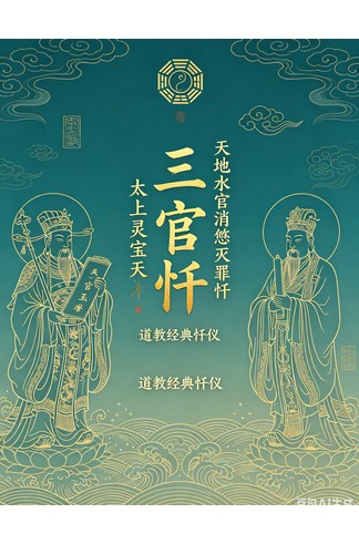 《三官忏 太上灵宝天地水官消愆灭罪忏》道教经典高清扫描版 道家修炼与消灾解厄必读