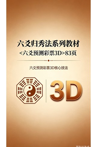 六爻归秀法系列教材《六爻预测彩票3D》共83页 风水命理玄学经典