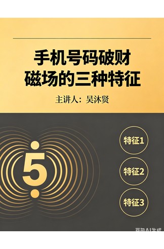 吴沐贤《手机号码破财磁场的三种特征mp4》