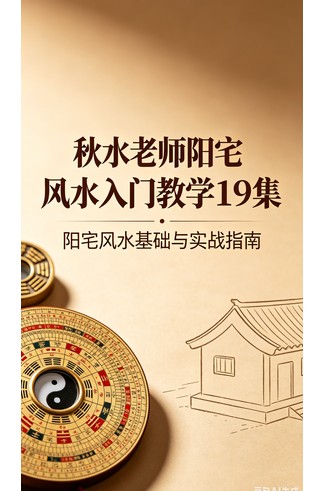 《秋水老师阳宅风水入门教学19集》 风水命理玄学经典