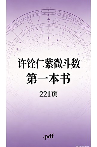 《许铨仁紫微斗数第一本书》 完整高清PDF共221页 风水命理玄学经典