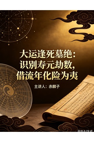 赤麟子-大运逢死墓绝？教你识别寿元劫数，借流年化险为夷