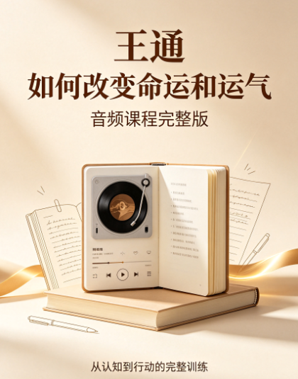 王通《如何改变命运和运气》| 音频课程完整版，命运运行原理+改变方法双核教学