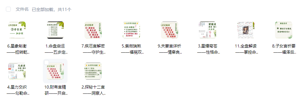 清合《快速了解紫薇11课》：紫微斗数零基础入门，星曜宫位命盘解读实战教学