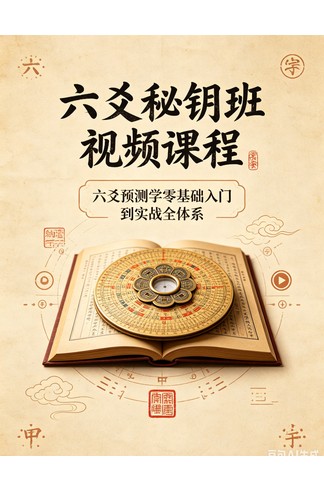 《六爻秘钥班视频课程》六爻预测学零基础入门到实战全体系