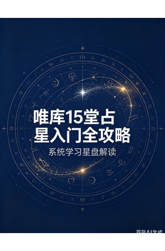 《唯库15堂占星入门全攻略：陈安逸主讲，零基础占星视频课【15集完结】》