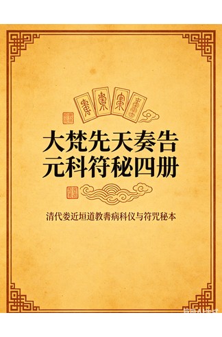 《大梵先天奏告元科符秘》四册 清代娄近垣道教禳病科仪与符咒秘本