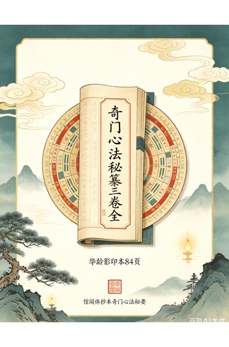 《奇门心法秘纂三卷全》华龄影印本，馆阁体抄本奇门心法秘要 共84页