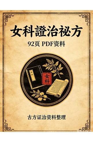 《女科證治祕方PDF》92页 高清珍本 中医妇科经典 实用秘方大全