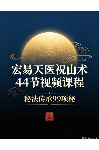 《宏易天医祝由术》44节视频课程，秘法传承99项
