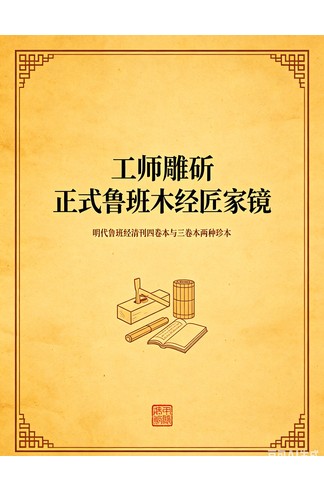 《工师雕斫正式鲁班木经匠家镜》明代鲁班经清刊四卷本与三卷本两种珍本