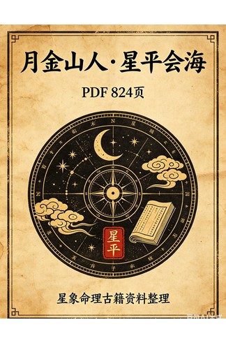 《月金山人 – 星平会海pdf》完整高清824页 古籍善本 子平命理与星学合参珍本