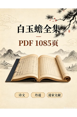 《白玉蟾全集PDF》1085页 完整高清古籍 道教南宗珍本 传统文化必藏
