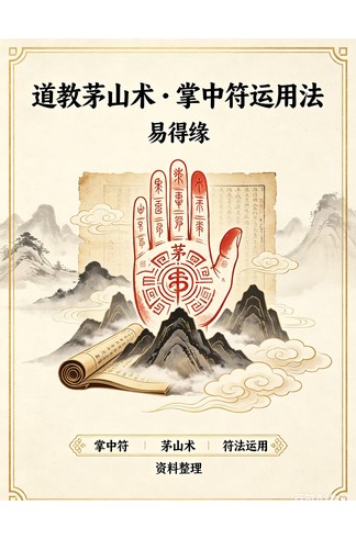 《道教茅山术掌中符运用法》易得缘整理，茅山派秘传掌中符83种实用秘法